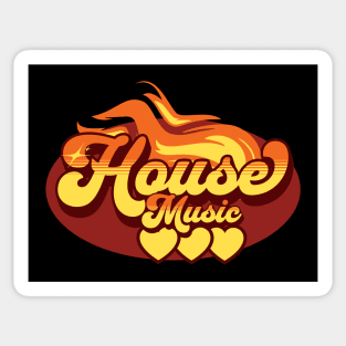 HOUSE MUSIC  - House Music Heat (Orange/Burnt Sienna) Sticker